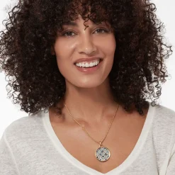 Iznik Cintamani Enamel Pendant Necklace