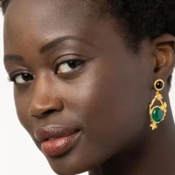 Japanese Imari Statement Drop Earrings