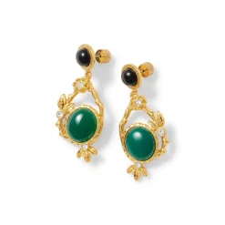 Japanese Imari Statement Drop Earrings