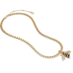 Jeweled Bee Pendant Necklace
