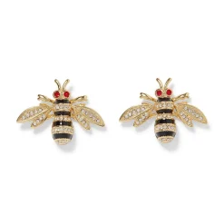 Jeweled Bee Stud Earrings