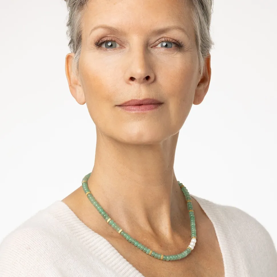 Karavas Gems Aventurine Beaded Necklace