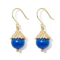 Lotus Bead Drop Earrings