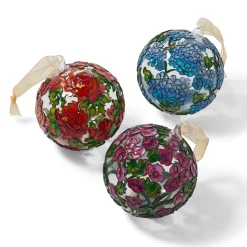 Louis C. Tiffany Garden Landscape Cloisonné Ornament Set