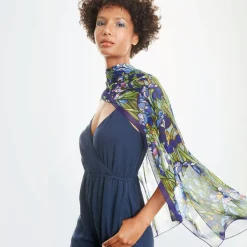 Louis C. Tiffany Irises Oblong Silk Scarf