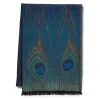 Louis C. Tiffany Peacock Feather Wool-Blend Shawl