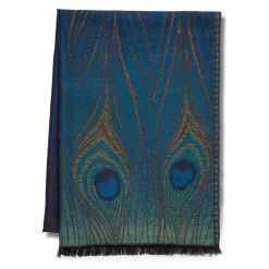 Louis C. Tiffany Peacock Feather Wool-Blend Shawl