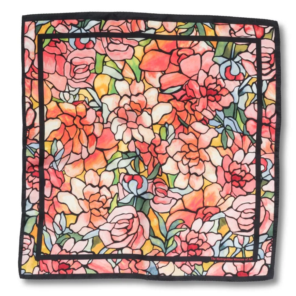 Louis C. Tiffany Peonies Silk Neckerchief