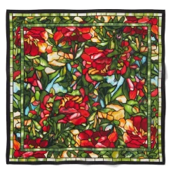 Louis C. Tiffany Peonies Silk Neckerchief