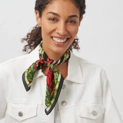 Louis C. Tiffany Peonies Silk Neckerchief