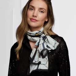 Louis C. Tiffany White Magnolia Oblong Silk Scarf