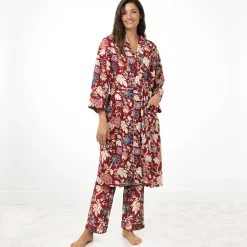 Lyon Floral Cotton Women's Robe