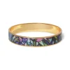 Magnolias and Irises Enamel Bangle