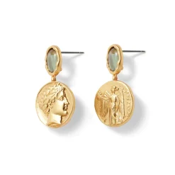 Mediterranean Coin Drop Earrings