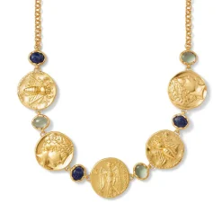 Mediterranean Coin Statement Necklace