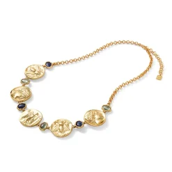 Mediterranean Coin Statement Necklace