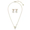 Meiji Butterfly Pendant Necklace and Drop Earrings Set