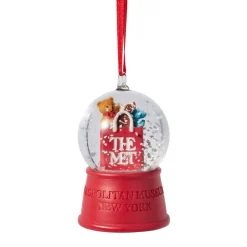 Met Shopping Bag Snow Globe Ornament
