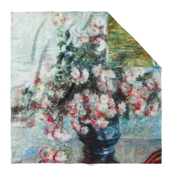 Monet Blooms Double-Sided Square Silk Scarf