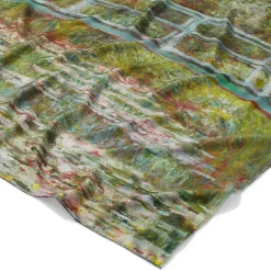 Monet Blooms Double-Sided Square Silk Scarf