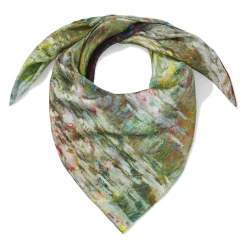 Monet Blooms Double-Sided Square Silk Scarf