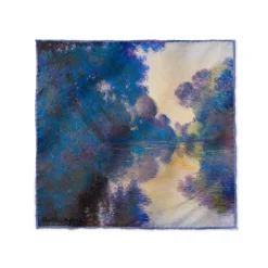 Monet Morning on the Seine Silk Pocket Square