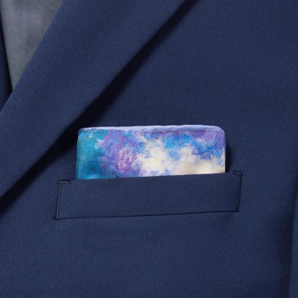 Monet Morning on the Seine Silk Pocket Square