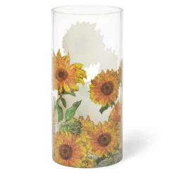 Monet Sunflowers Glass Vase