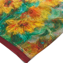 Monet Sunflowers Oblong Silk Scarf