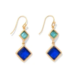 Mosaic Column Drop Earrings