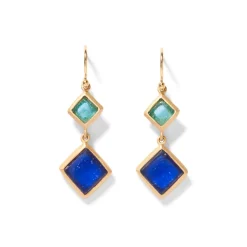 Mosaic Column Drop Earrings