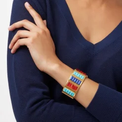 New Kingdom Gems Hinged Cuff