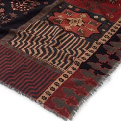 Persian Garden Oversize Square Wool Scarf