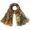 Persian Pictorial Textile Oversize Oblong Scarf