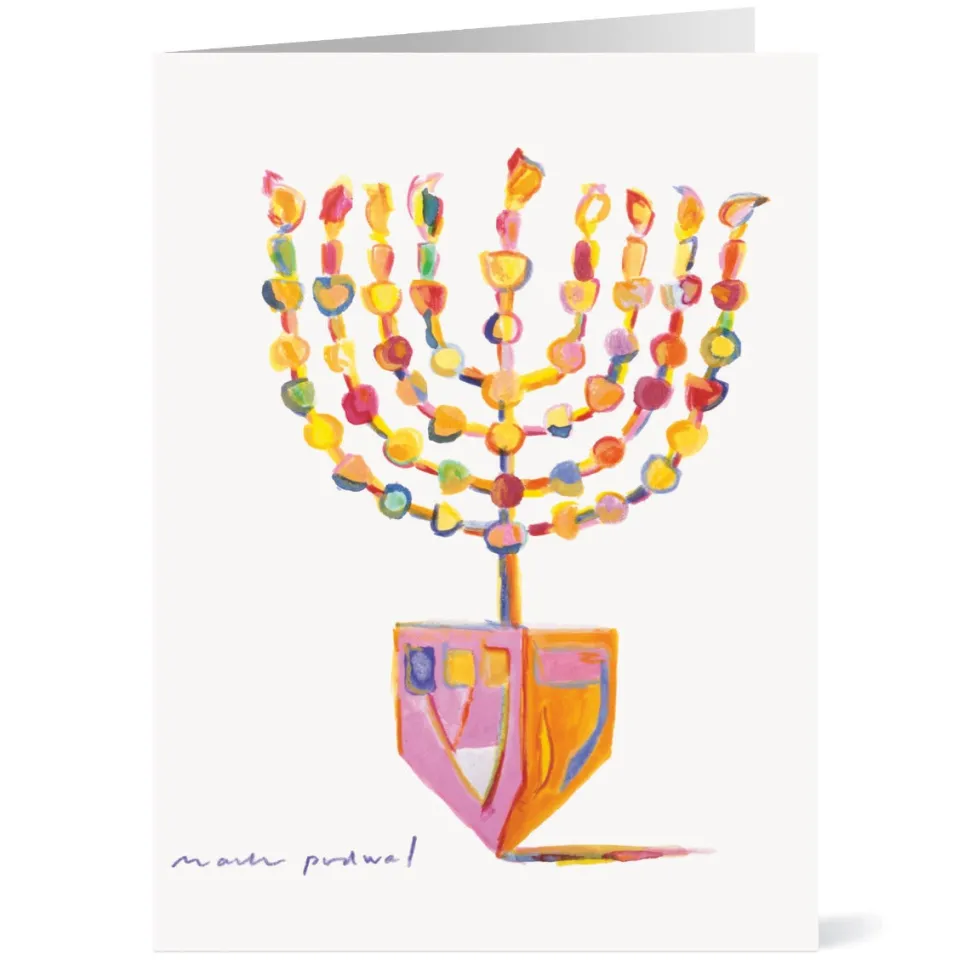Podwal: Menorah Dreidel Holiday Cards