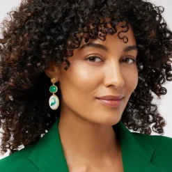 Qing Bottle Fish Cameo Drop Earrings