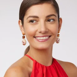 Qing Bottle Lotus Pond Drop Earrings