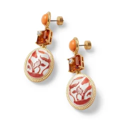Qing Bottle Lotus Pond Drop Earrings