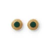 Roman Malachite Stud Earrings