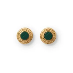 Roman Malachite Stud Earrings