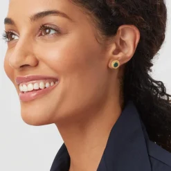 Roman Malachite Stud Earrings