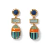 Royal Scarab Drop Earrings