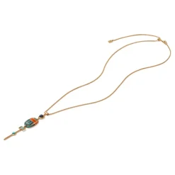 Royal Scarab Lariat Necklace
