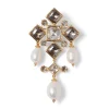 Royal Tudor Pearl Chandelier Brooch