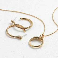Serpentine Hoop Earrings