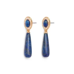 Spanish Baldric Lapis Elongated Drop Earrings