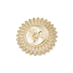 Spanish Day and Night Sun Brooch