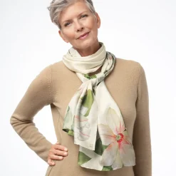 Studies of Magnolias Oblong Silk Scarf