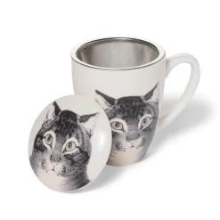 The Favorite Cat Covered Mug with Tea Infuser