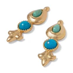 Tibetan Turquoise Drop Earrings
